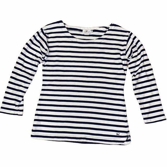 Vineyard Vines Tops - Vineyard Vines Navy and White Striped Top